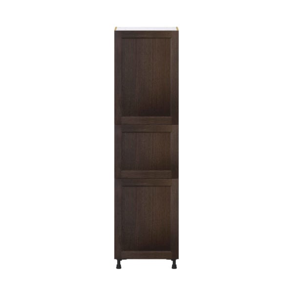 Summerina Chestnut Solid Wood Recessed Assembled Pantry Cabinet with 2 Doors and 3 Inner Drawers (24 in. W X 89.5 in. H X 24 in. D)