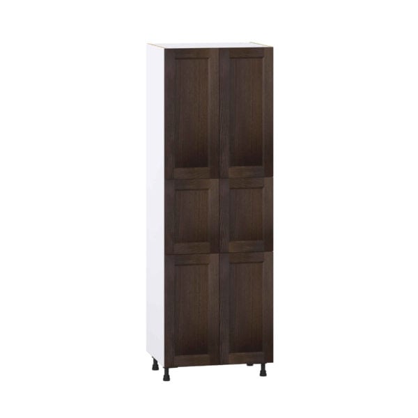 Summerina Chestnut Solid Wood Recessed Assembled Pantry Cabinet with 6 Doors and 3 Inner Drawers (30 in. W X 89.5 in. H X 24 in. D)