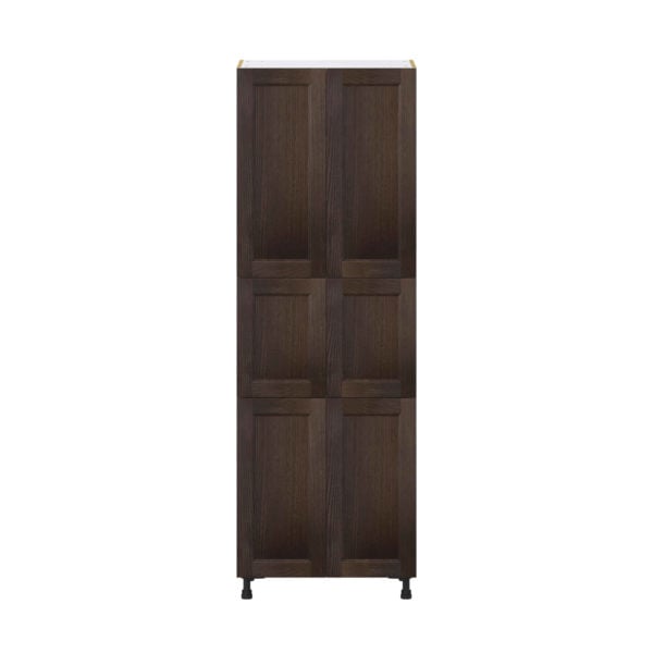 Summerina Chestnut Solid Wood Recessed Assembled Pantry Cabinet with 6 Doors and 3 Inner Drawers (30 in. W X 89.5 in. H X 24 in. D)