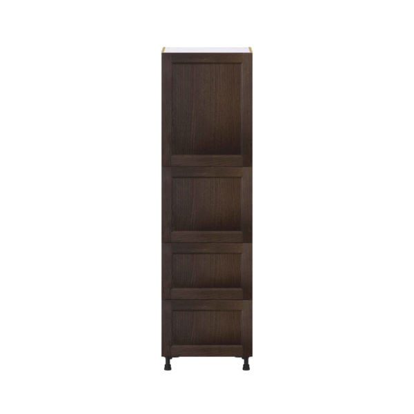 Summerina Chestnut Solid Wood Recessed Assembled Pantry Cabinet 2 Doors with 2 Drawers and 2 Inner Drawers (24 in. W X 84.5 in. H X 24 in. D)