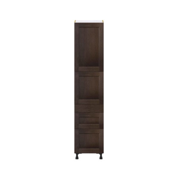 Summerina Chestnut Solid Wood Recessed Assembled Pantry  Cabinet with 2 Inner Drawers (18 in. W x 84.5 in. H x 24 in. D)