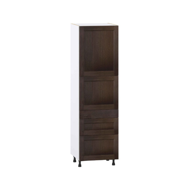 Summerina Chestnut Solid Wood Recessed Assembled Pantry  Cabinet with 2 Inner Drawers (24 in. W x 84.5 in. H x 24 in. D)