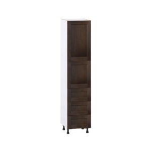 Summerina Chestnut Solid Wood Recessed Assembled Pantry Cabinet 2 Doors with 3 Drawers and 2 Inner Drawers (18 in. W X 84.5 in. H X 24 in. D)