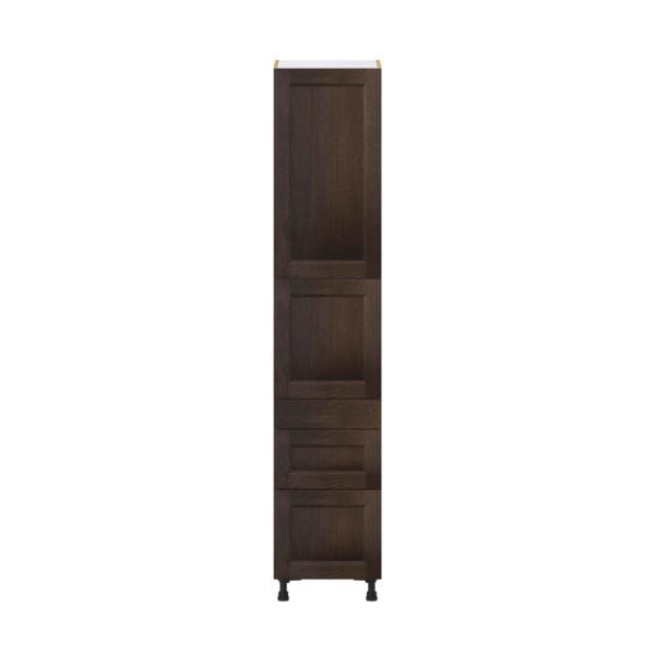 Summerina Chestnut Solid Wood Recessed Assembled Pantry  Cabinet with 3 Drawers and 2 Inner Drawers (18 in. W X 89.5 in. H X 24 in. D)