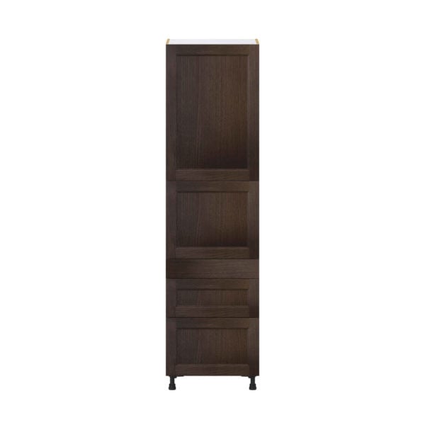 Summerina Chestnut Solid Wood Recessed Assembled Pantry  Cabinet with 3 Drawers and 2 Inner Drawers (24 in. W X 89.5 in. H X 24 in. D)