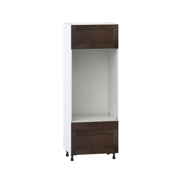 Summerina Chestnut Solid Wood Recessed Assembled Pantry Micro/Oven Cabinet with 2 Drawers and Lift Up Door (30 in. W X 84.5 in. H X 24 in. D)