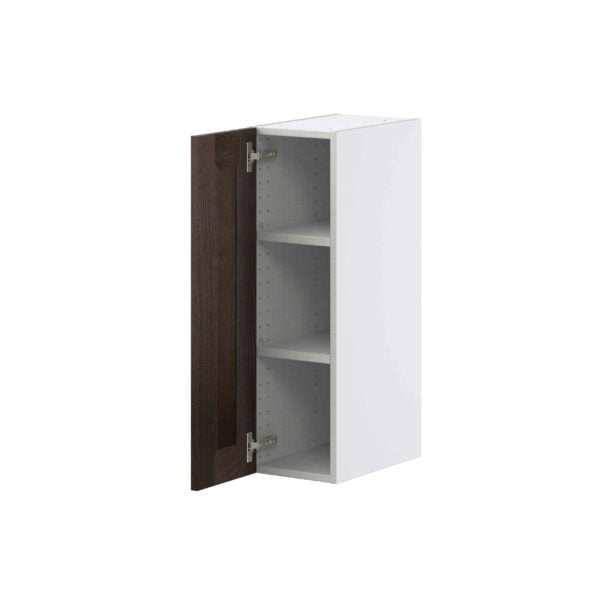 Summerina Chestnut Solid Wood Recessed Assembled Wall  Cabinet with Full High Door (9 in. W x 30 in. H x 14 in. D)