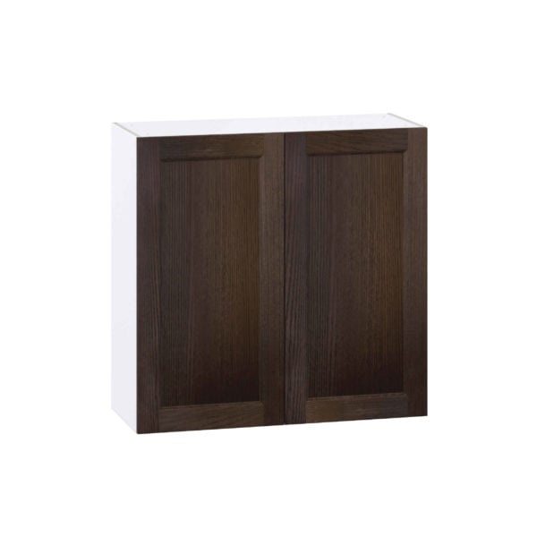 Summerina Chestnut Solid Wood Recessed Assembled Wall  Cabinet with 2 Full High Doors (36 in. W x 35 in. H x 14 in. D)