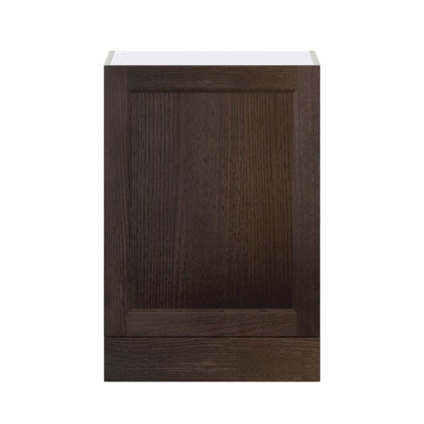 Summerina Chestnut Solid Wood Recessed Assembled Wall  Cabinet with a Door and a 5 in. Drawer (24 in. W x 35 in. H x 14 in. D)