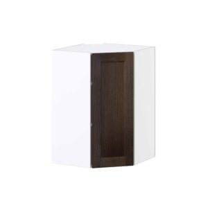 Summerina Chestnut Solid Wood Recessed Assembled Wall Diagonal Corner Cabinet with a Door (24 in. W x 35 in. H x 24 in. D)