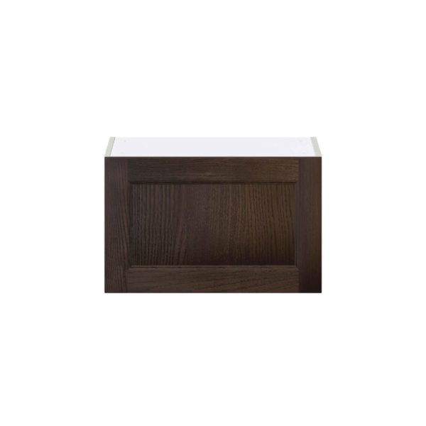 Summerina Chestnut Solid Wood Recessed Assembled Wall Bridge  Cabinet with Lift Up Door (24 in. W X 15 in. H X 14 in. D)